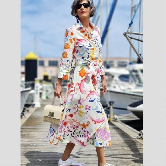 Zara Dresses & Skirts - Zara Multicolor Floral Midi Dress Bloggers Favorite